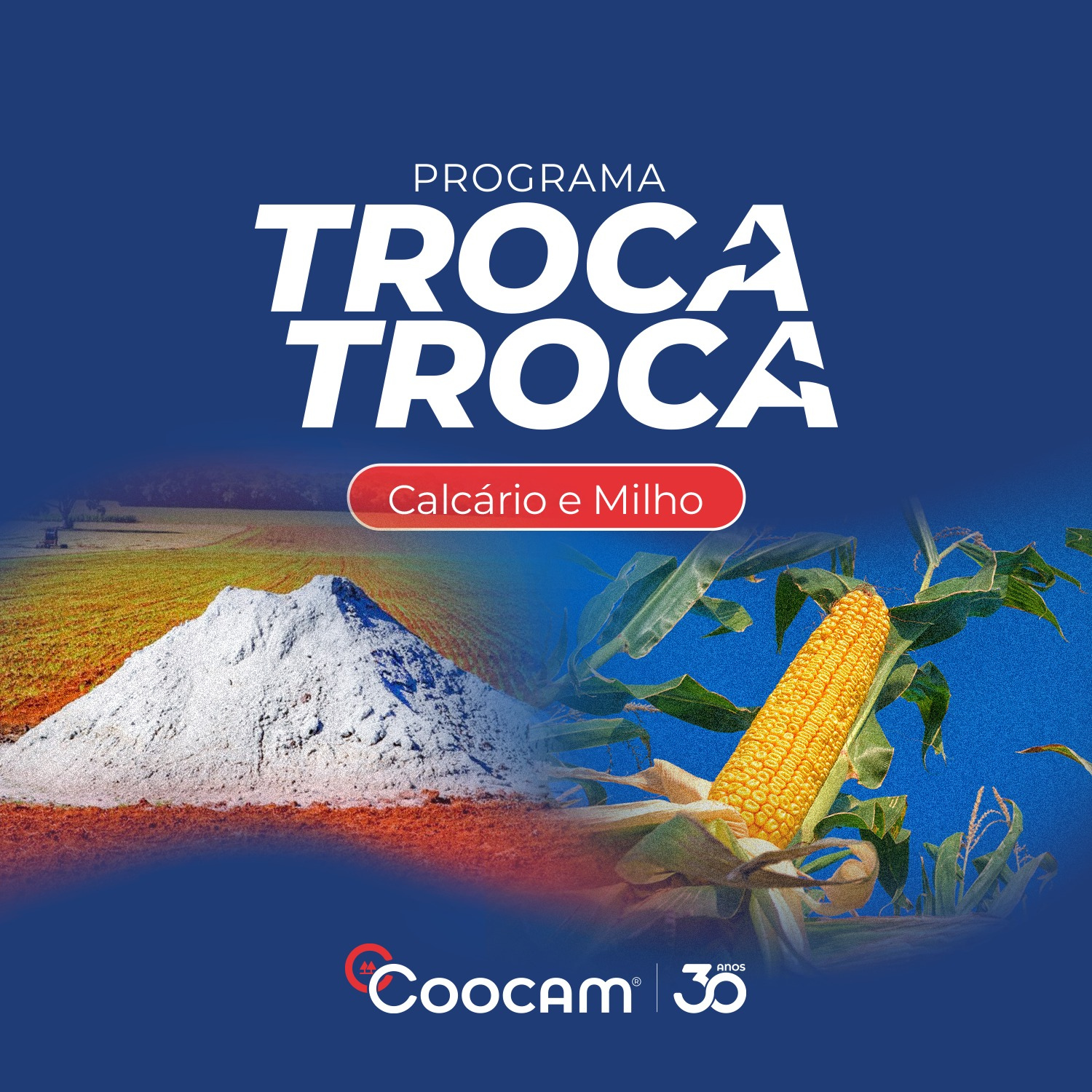 Coocam já está oferecendo Troca Troca de Milho e Calcário safra 2023/24