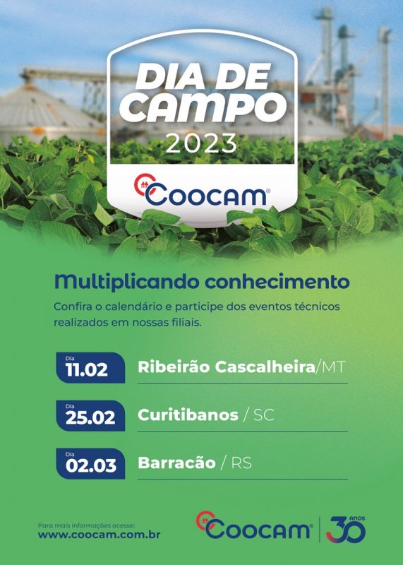 Dias de Campo Coocam iniciam neste final de semana no MT