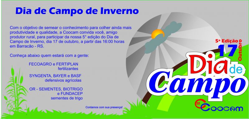 Amanhã é dia de Campo!